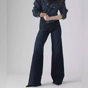 Levi's Dark Indigo Wide-Leg Jeans for Women